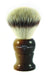 Edwin Jagger - 1EJ282SYNST English Shaving Brush, Imitation Light Horn with Synthetic Silver Tip Fiber , Medium - New England Shaving Company