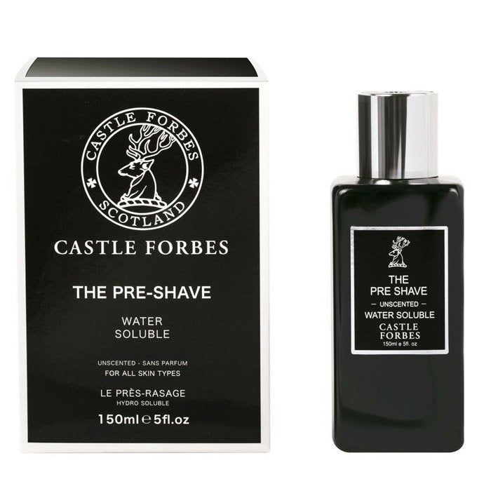 Pre-shave oils, creams, and lotions from Proraso, Taylor of Old Bond Street, Caswell Massey, and Castle Forbes for smoother shaving