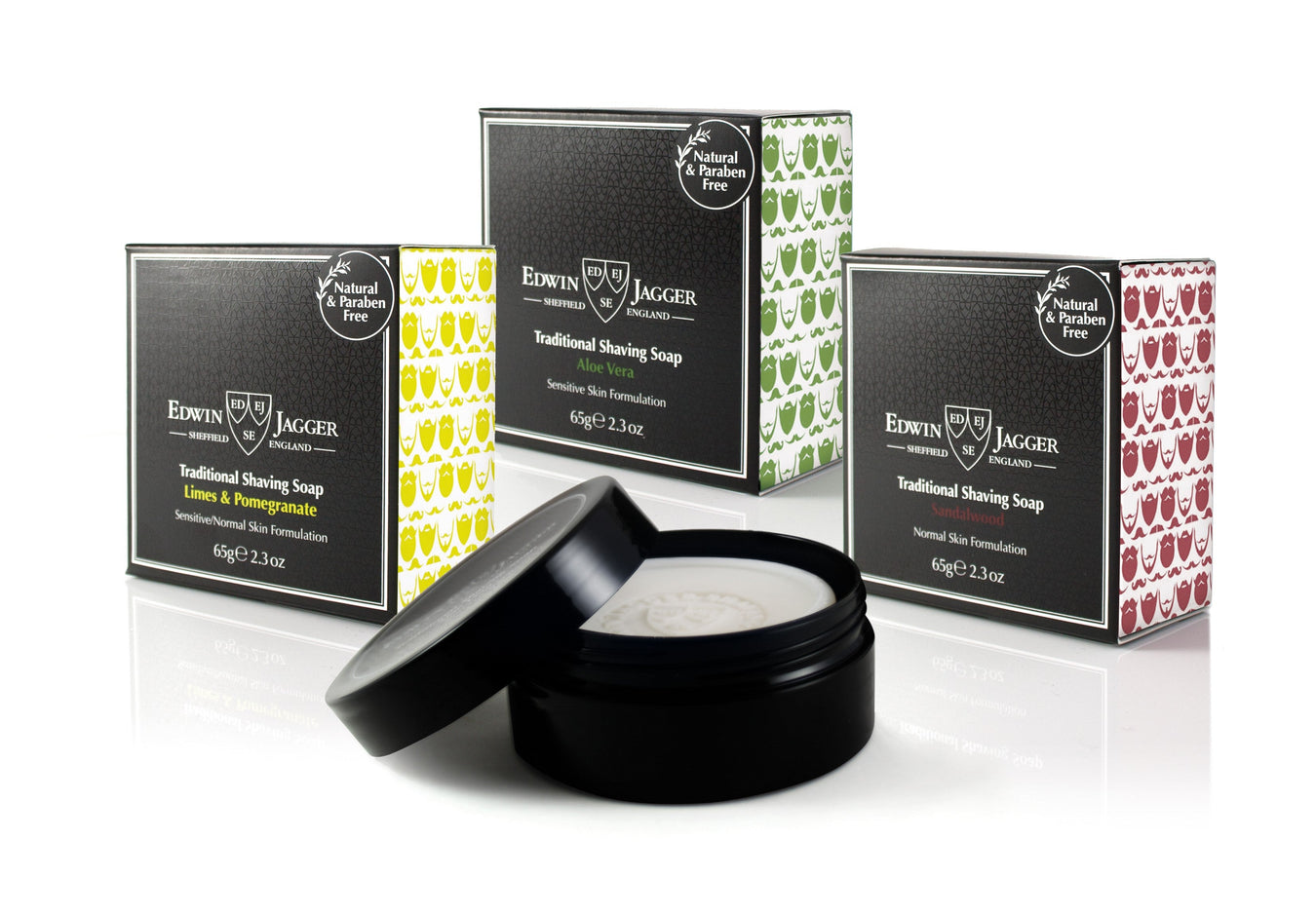 Edwin Jagger shaving products paraben and paraffin free for a skin-friendly, high-quality shave