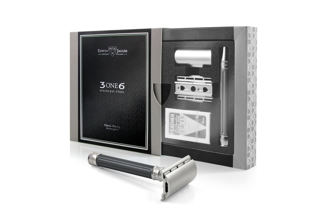 Edwin Jagger 3ONE6 Safety Razor in Black Box 
