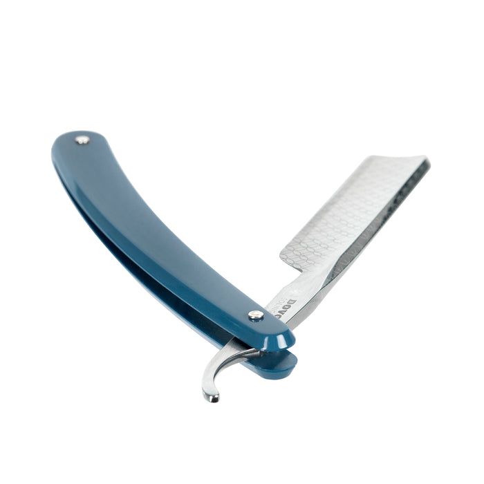 Dovo - Runde Sache Straight Razor, Blue Handle, Square Point, 5/8"