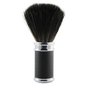 Edwin Jagger black synthetic shaving brush with black 3D diamond pattern handle
