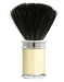 Edwin Jagger - 21SB8711 Imitation Ivory & Chrome Black Synthetic Shaving Brush, Medium - New England Shaving Company