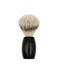 Medium-heavy shaving brush (67g) with synthetic bristles and a durable ebony wood handle. Ideal for vegan users, it creates creamy lather and offers a gentle shave.