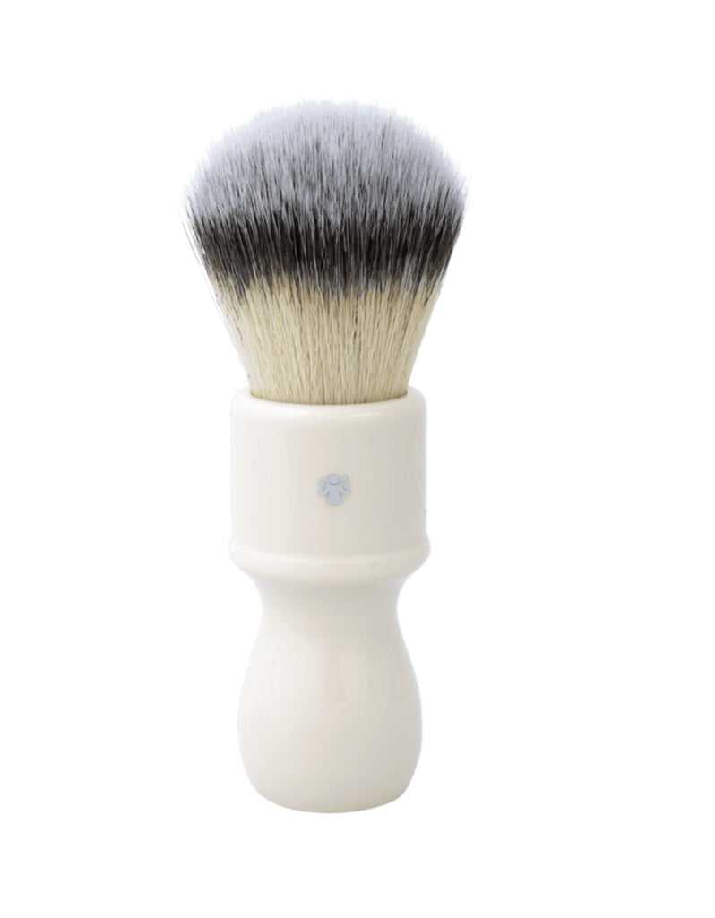 Dovo - Silvertip Synthetic Shaving Brush, Barber White / Cream