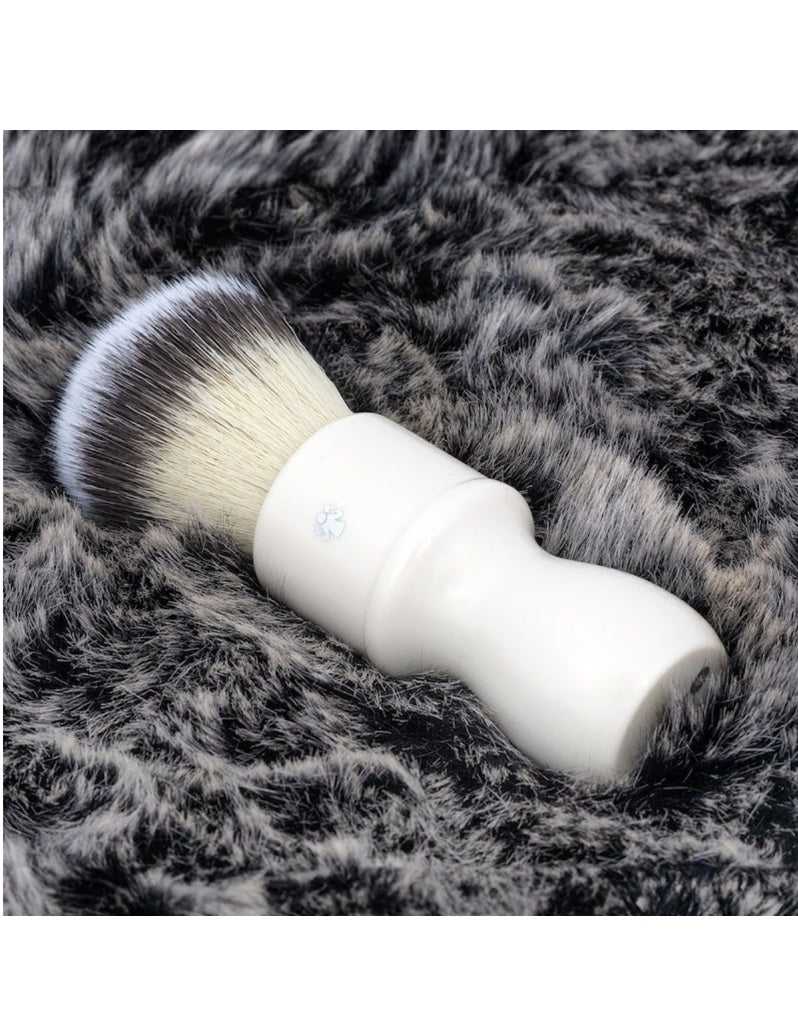 Dovo - Silvertip Synthetic Shaving Brush, Barber White / Cream