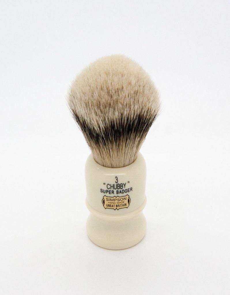 Simpson - Chubby 3 Shaving Brush, Super Badger - New England Shaving Company