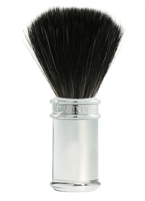 Edwin Jagger - 21SB8911 Chrome Black Synthetic Shaving Brush, Medium - New England Shaving Company