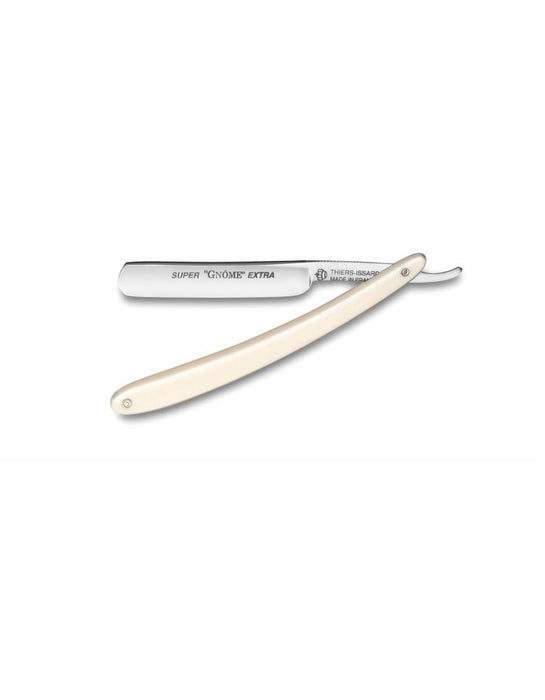 Thiers Issard - Super Gnome Straight Razor, White Handle, Round Point, 3/8"