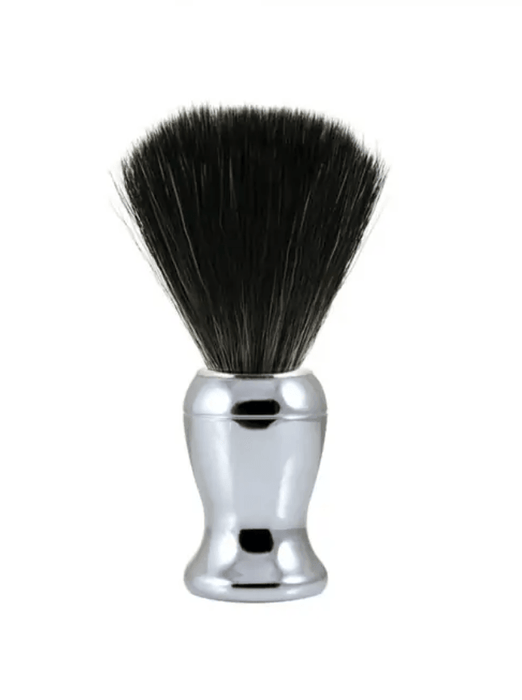 Edwin Jagger - 21SB729CR Chrome Black Synthetic Shaving Brush, Medium - New England Shaving Company