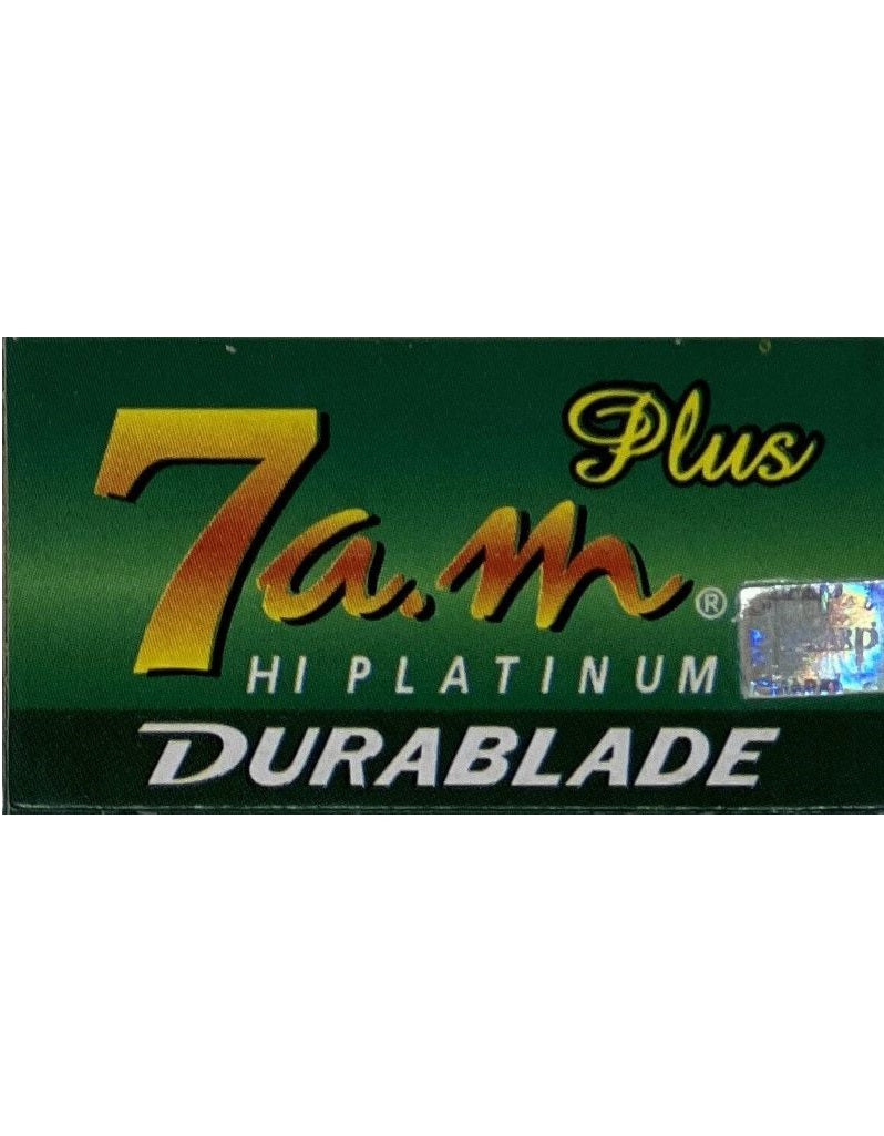 Packaging for 7 AM Durablade Hi Platinum Double Edge Razor Blades