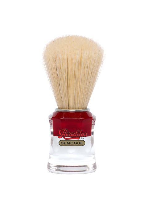 Semogue - 820 Hereditas Boar Bristle Shaving Brush, Red and Clear Striped Handle, 22mm