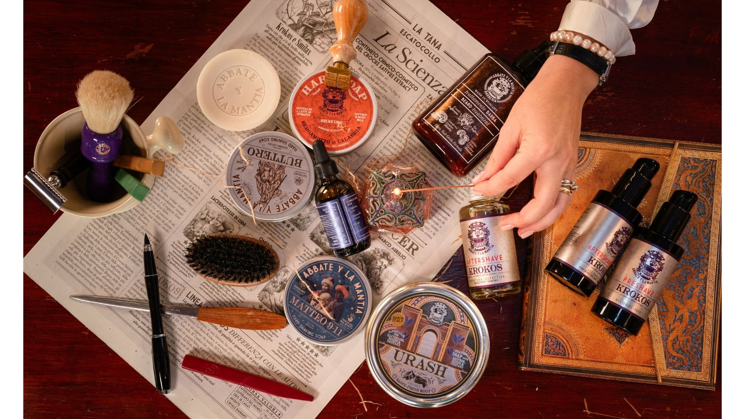Collection of grooming products from Abbate Y L Mantia