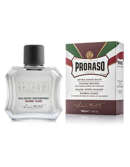 Proraso after shave balm for coarse beards with packaging on a white background