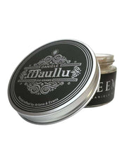 Ariana & Evans Daniele Maullu Latte e Menta shaving soap tin with black and silver label