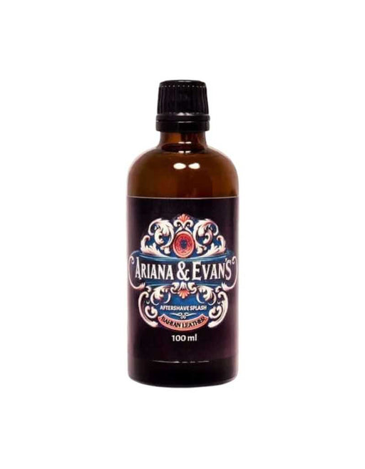Ariana & Evans Bahian Leather aftershave splash bottle on a white background