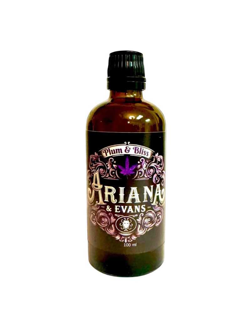 Bottle of Plum & Bliss Ariana Evans on a white background