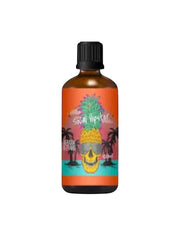 Socal Hipster Aftershave Bottle with colorful label featuring a pineapple and palm trees on a white background
