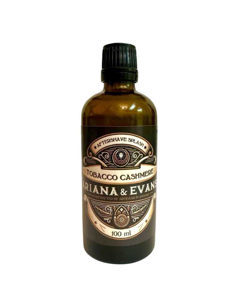 Bottle of Ariana & Evans Tobacco Cashmere aftershave spray on a white background