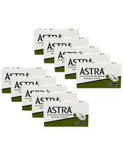 Multiple Astra Platinum Double Edge Razor Blades packs