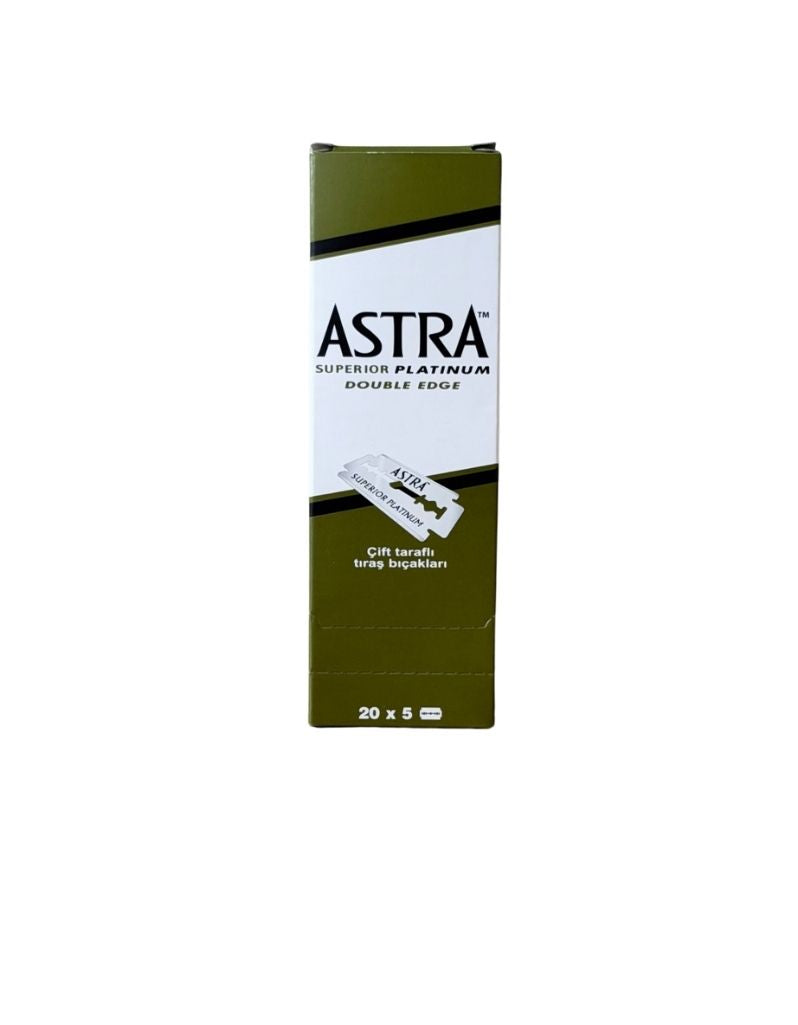 Astra Platinum Double Edge Razor Blades box side view