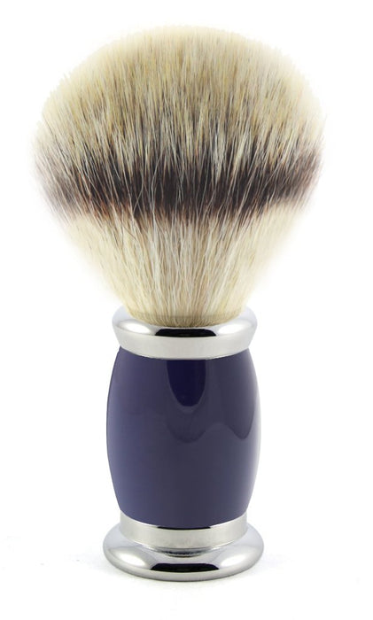 Edwin Jagger - B3SBSYNST Bulbous Blue Synthetic Silver Tip Shaving Brush, Medium