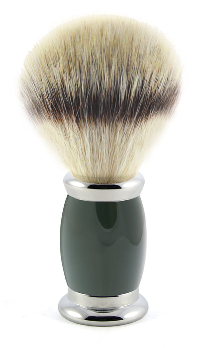 Edwin Jagger - B4SBSYNST Bulbous Green Synthetic Silver Tip Shaving Brush, Medium