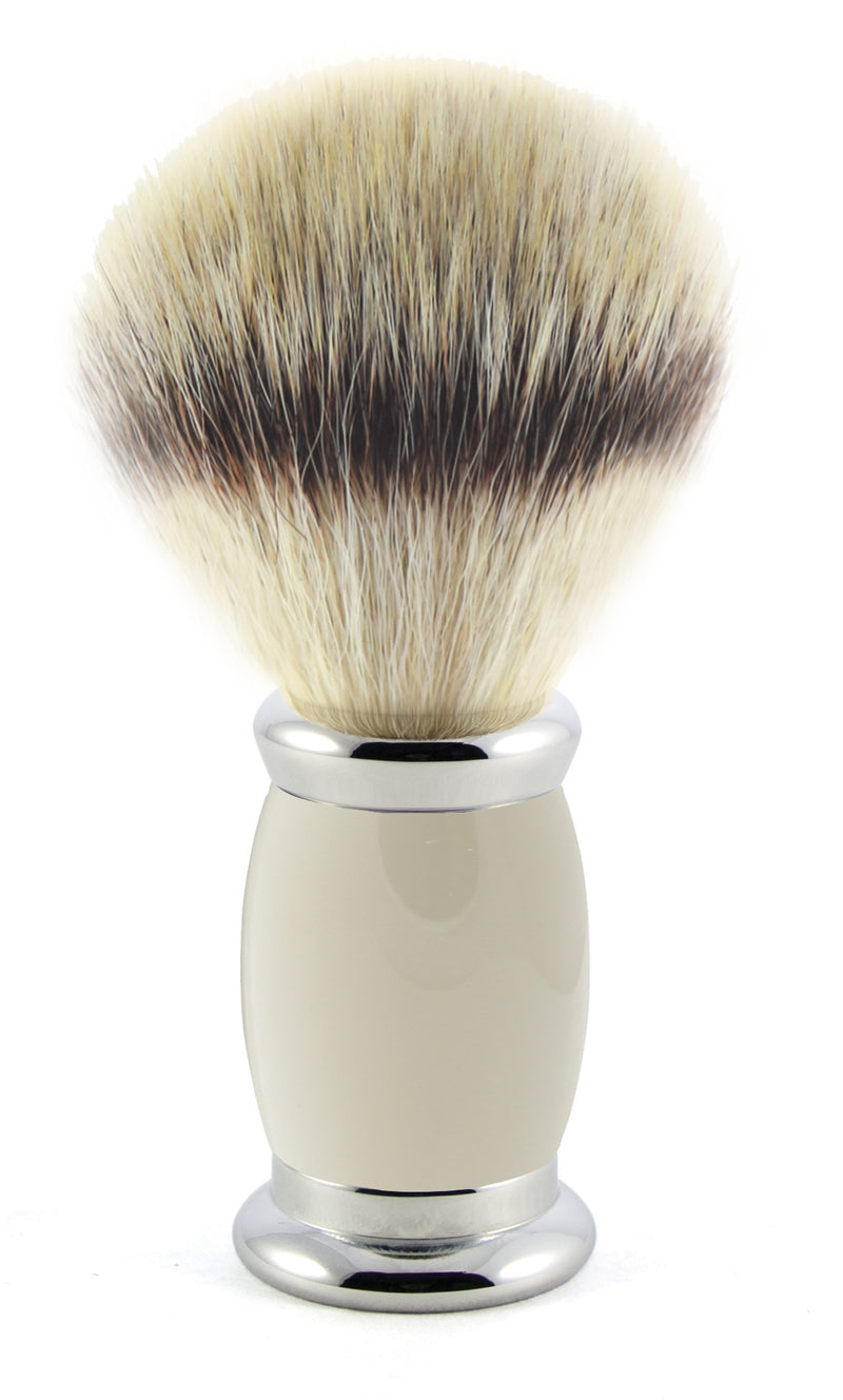 Edwin Jagger - B9SBSYNST Bulbous Grey Synthetic Silver Tip Shaving Brush, Medium
