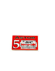 BIC Astor stainless steel double edge blades with chromium coating for a smooth, comfortable, and durable shave.