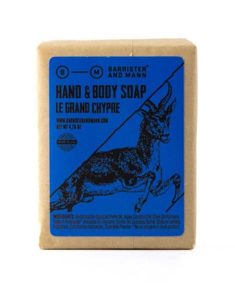Le Grand Chypre Hand and Body Soap bar with chypre fragrance notes