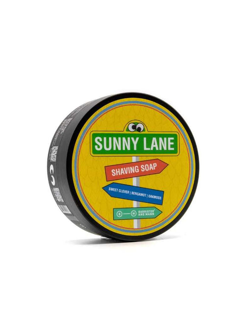 Sunny Lane shaving soap container on a white background