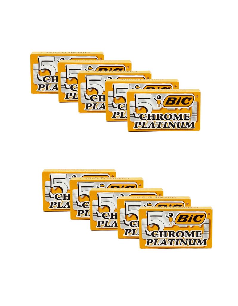 10 packs of BIC Chrome Platinum 5 blades