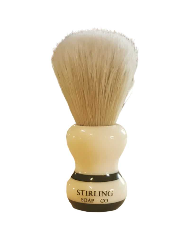 Stirling Soap Co. Boar Shaving Brush with 24mm knot and faux ivory resin handle
