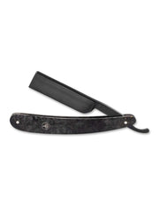 Boker - Amboina Straight Razor, Black Carbon Steel, 6/8" - New England Shaving Company