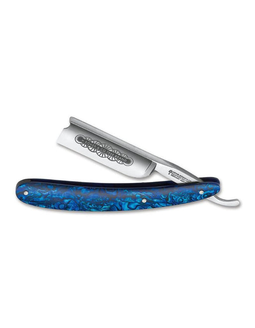 Boker - Blue Shell Barber's Notch Straight Razor, 7/8" - New England Shaving Company