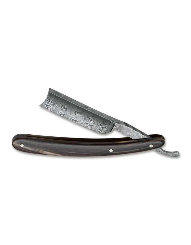 Boker - Damast Horn, Straight Razor 6/8" - New England Shaving Company