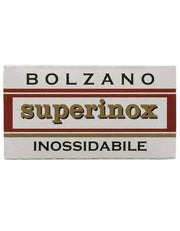 Bolzano Superinox Razor Blades with titanium coating for smooth, durable shaves. Ideal for sensitive skin and medium beards.