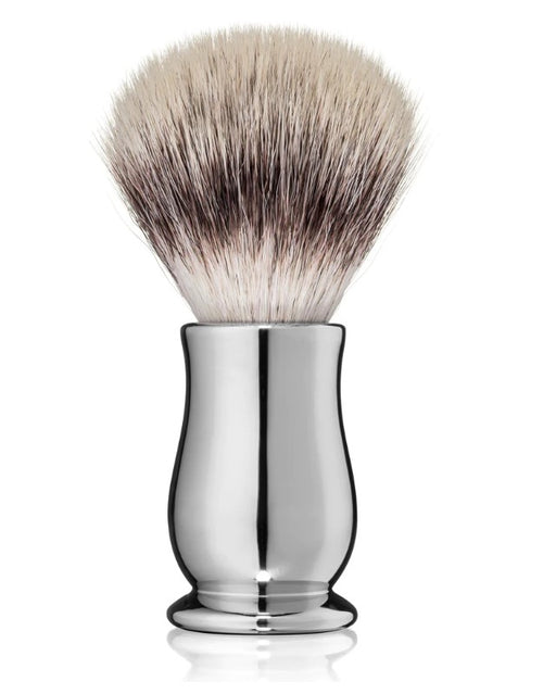 Edwin Jagger - CSBSYNST Chatsworth Chrome Synthetic Silver Tip Shaving Brush, Medium - New England Shaving Company