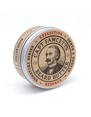 Capitaine Fawcett's Expedition Reserve beard Butter tin on a white background