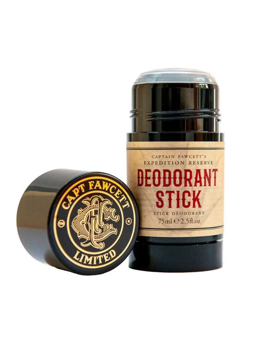 Captain Fawcett deodorant stick on a white background