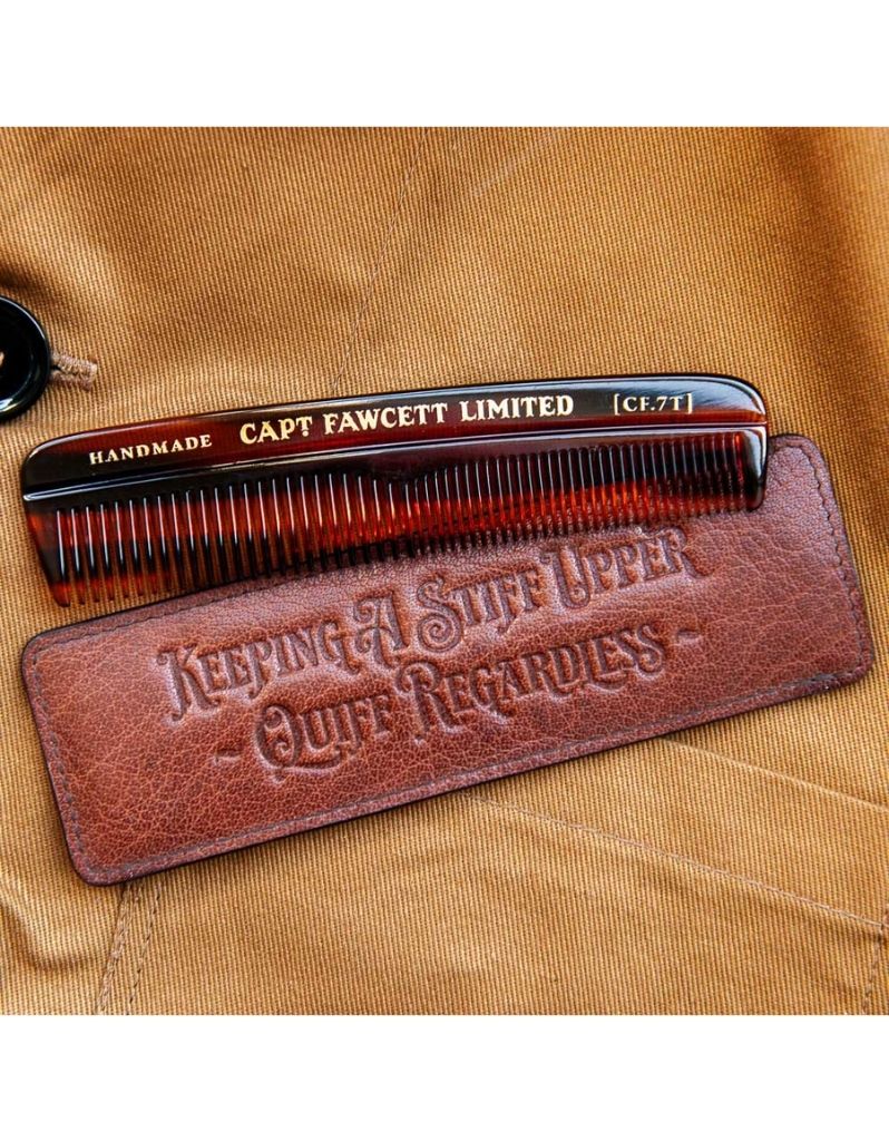 Captain Fawcett - Hair Comb with Leather Case