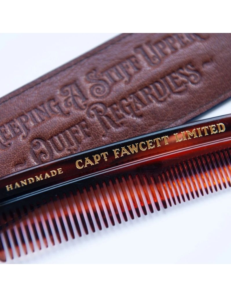 Captain Fawcett - Hair Comb with Leather Case