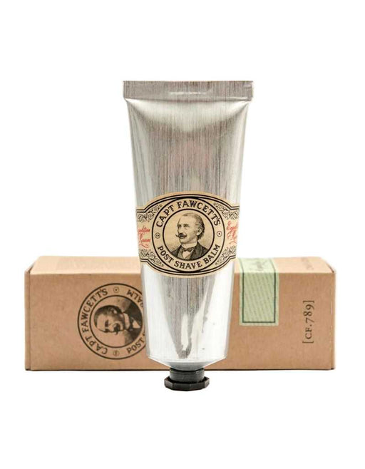 Tube of Cade Fawcett's men's shave cream with packaging on a white background
