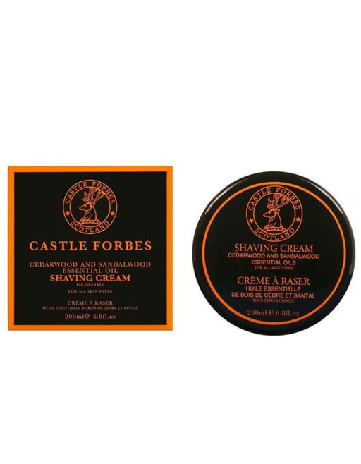 Castle Forbes - Cedarwood and Sandalwood Essential Oil Shaving Cream - New England Shaving Company