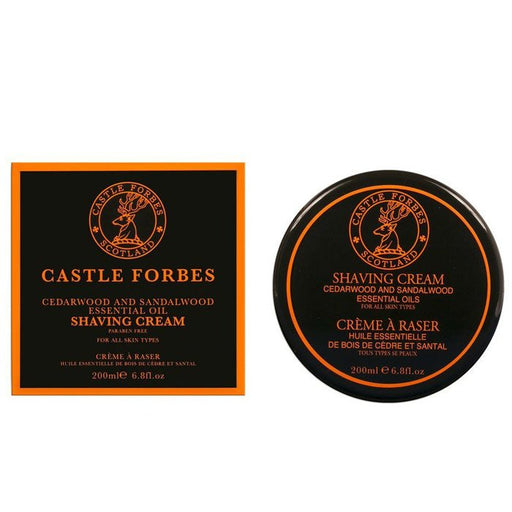 Castle Forbes - Cedarwood and Sandalwood Essential Oil Shaving Cream - New England Shaving Company