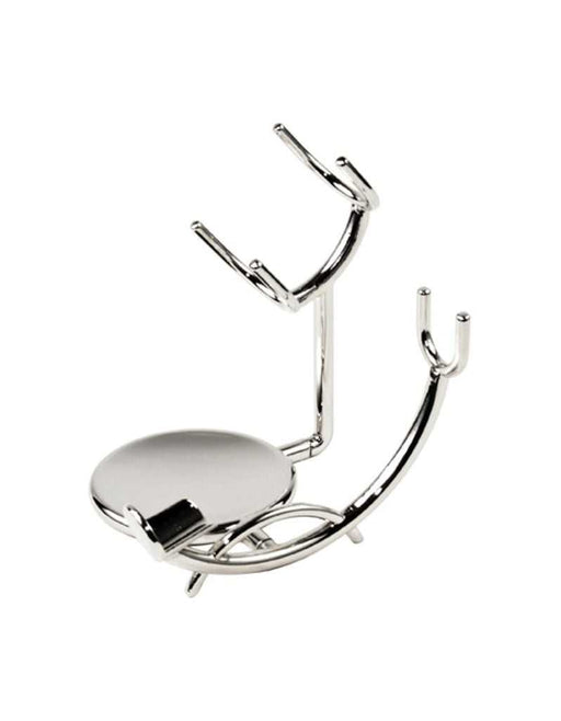 Chrome long razor and brush stand combo