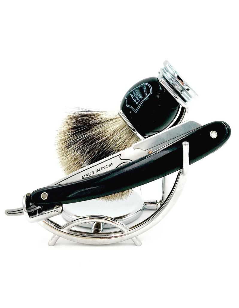Parker - Chrome Razor and Brush Stand for both Straight and Long Handle Safety Razors