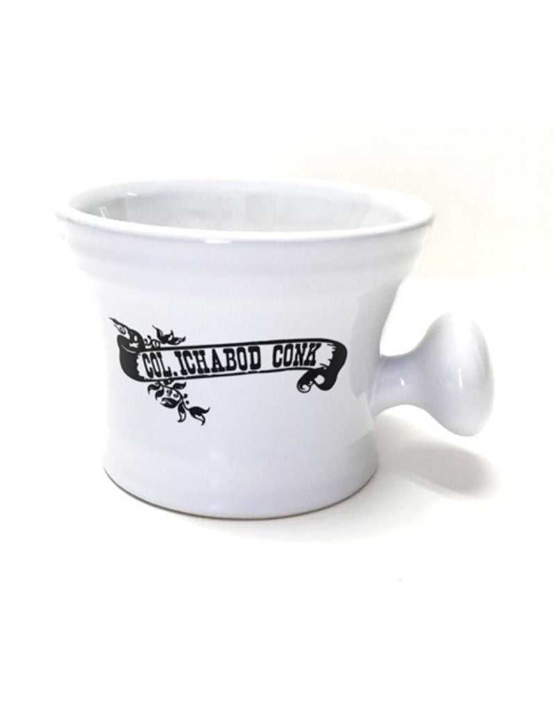 Colonel Conk - Shaving Mug Apothecary Style - White Ceramic