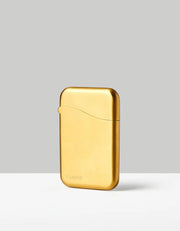 Craighill Summit Card Case in PVD Vapor Brass, standing upright