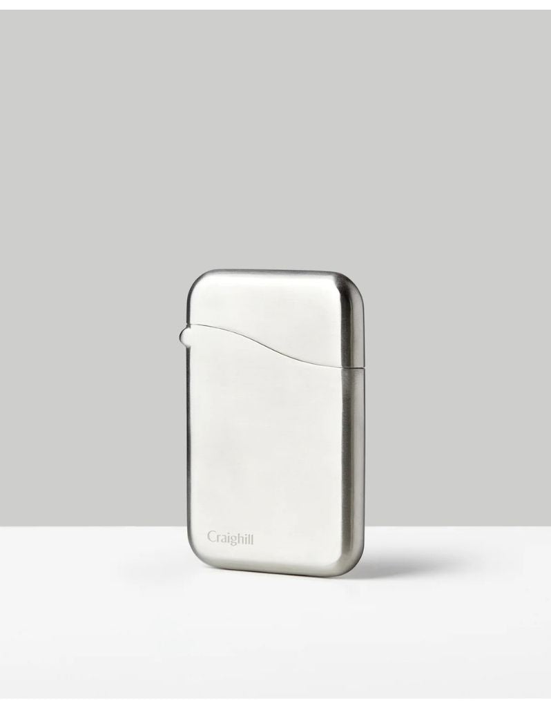 Craighill Summit Card Case in brushed stainless steel